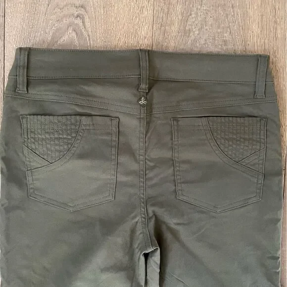 Prana Jenna Women's Pants Outdoor Cargo Green Mid Rise Slim Skinny Leg (Size10) - Picture 8 of 13